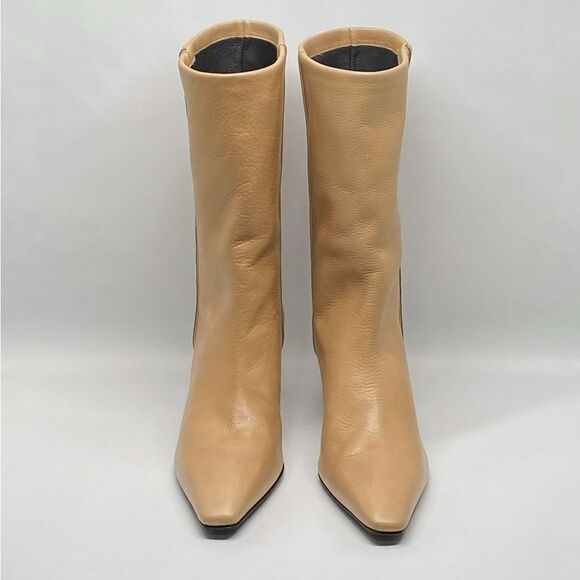 Brunello Cucinelli Bead embellished Leather Kitten-Heel Boots size 37 - Picture 4 of 12